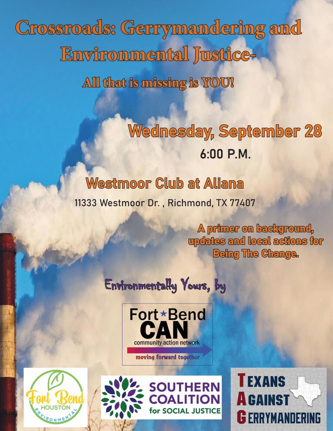 FortBendCAN meeting September 28, 4PM